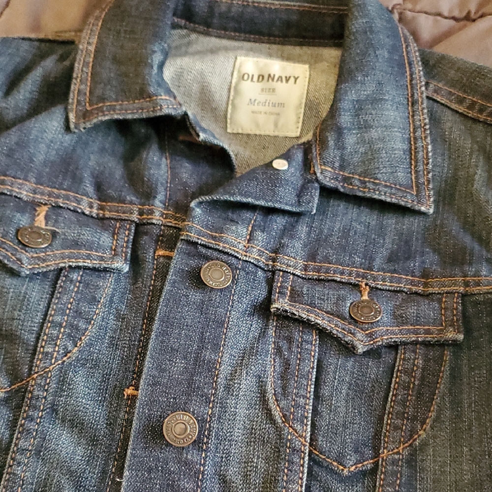 Old Navy Womens Dark Blue Denim Jacket